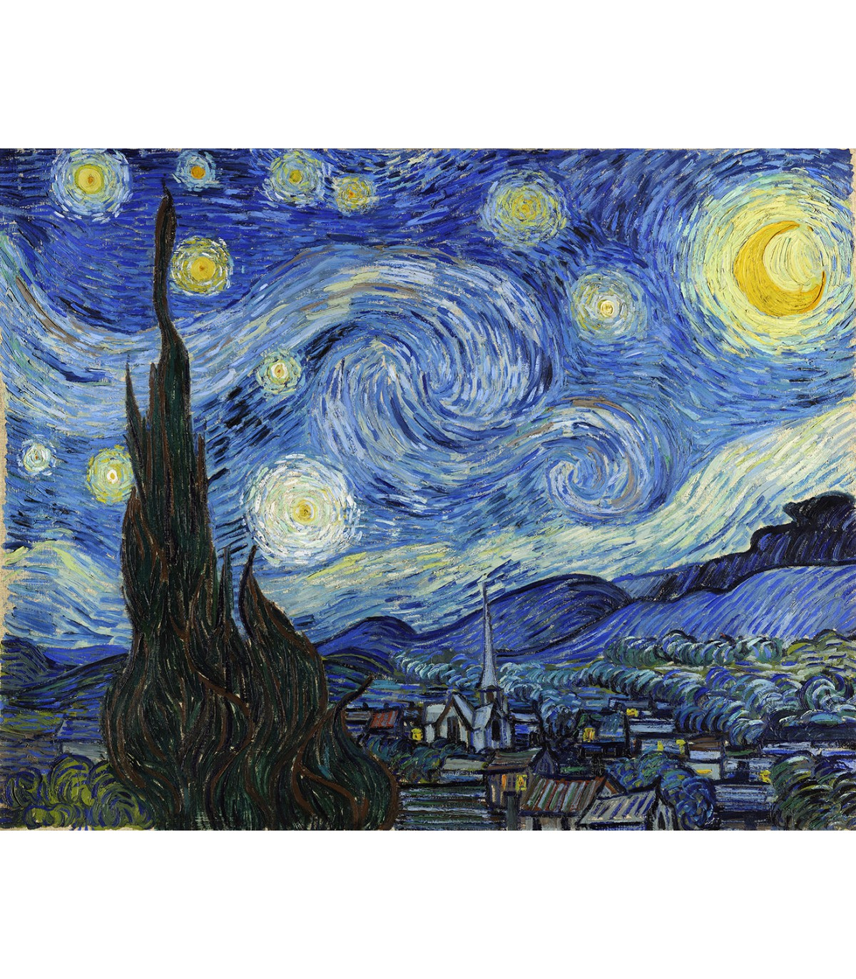 Girar foso Cíclope Cuadro La noche estrellada - Van Gogh | MartiArte