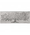 Wooden picture silver tree 150x60 cm