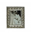 Resin photo frame 10x15 cm silver plated
