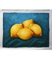 Stillleben klassische Zitronen "W. Reynolds" - Öl auf Leinwand