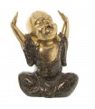 Small resin buddha figurine gold / black