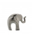 Figura elefante cerámica plata