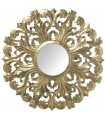 Espelho redondo de madeira 90 cm dourado, Inside '30 cm
