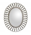 Wooden mirror silver 80x100 cm int.45x60 cm (wood:nyatoh)