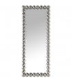 Espelho de parede metálico 60x15 cm banhado a prata